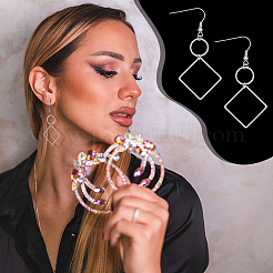 Набор для самостоятельного изготовления сережек-подвесок с геометрическим узором DIY-UN0003-01