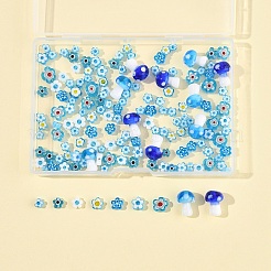 156шт 9 стиля стеклянные бусины миллефиори ручной работы LAMP-FS0001-33