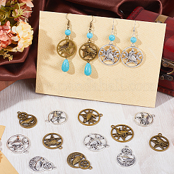 Pendentifs en alliage de style tibétain 24pcs 6style&nbsp;TIBE-SC0009-22