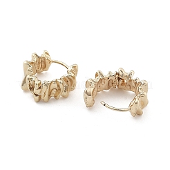 Латунь обруч серьги для женщин&nbsp;EJEW-M071-02G-03