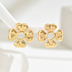 201 серьги-гвоздики из нержавеющей стали в форме цветка&nbsp;GP4061