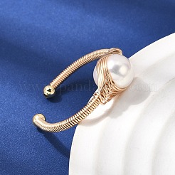 Offene Manschettenringe aus Messing für Damen&nbsp;RJEW-D344-01G