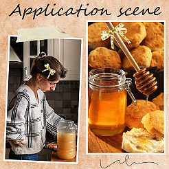 Полиэстеровые ленты с принтом пчел SRIB-WH20020-018A