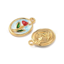 Подвески из нержавеющей стали 304 с эмалью&nbsp;STAS-U057-03G-02