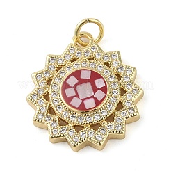 Латунные микропаве прозрачные подвески с фианитом&nbsp;KK-Q813-01G