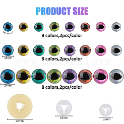 1 набор для самостоятельного изготовления пластиковых глаз для кукол DIY-FH0009-62