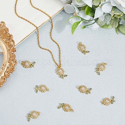 10шт латунные подвески с микропаве и кубическим цирконием KK-BBC0020-63