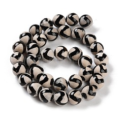 Натуральные тибетские волнистые бусины из агата Дзи G-B084-A02-01