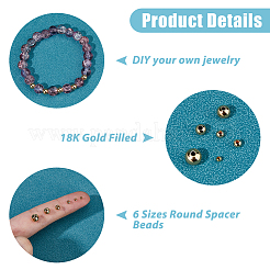 240 шт. латунные круглые бусины-разделители&nbsp;KK-HS0015-37