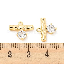Breloques en laiton avec zircone cubique de micro pave&nbsp;KK-Q809-13G