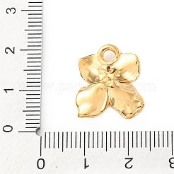 304ステンレスペンダント  花  カドミウムフリーと鉛フリー＆ニッケルフリー  ゴールドカラー  17.5x16x13.5mm  穴：2.5mm&nbsp;STAS-D202-09G
