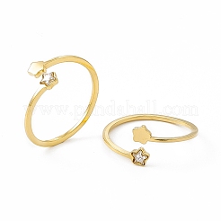 Ионное покрытие(ip) 304 нержавеющая сталь манжета кольцо для женщин RJEW-C060-36G