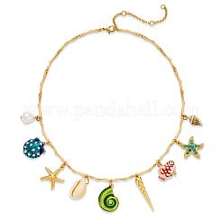 Латунные и натуральные ракушки в форме морской звезды FS-WGE22AD-04