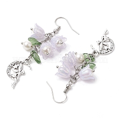 3 пара двухцветных бусин из ракушек и искусственного желе из акрила с подвесками EJEW-TA00573