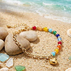 Sommer 304 Edelstahl Charm Armbänder&nbsp;VE3377-2