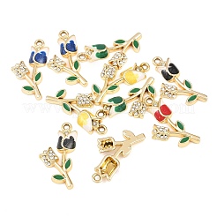 Подвески из сплава и страза&nbsp;FIND-I366-01G