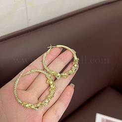 Серьги-кольца из сплава с кристаллами и стразами FS-WG55588-01