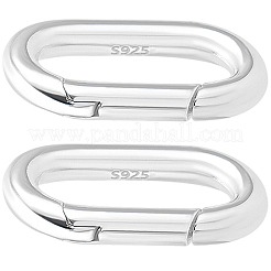 2 шт. 925 кольца-пружинки из стерлингового серебра STER-BBC0008-68