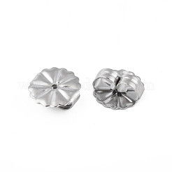 変色しない304ステンレススチールペンダント  花  ステンレス鋼色  10x4.5mm  穴：1mm&nbsp;STAS-N095-100