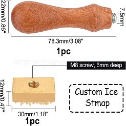 Латунь сургучная печать штамп AJEW-OC0002-24C