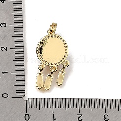 Messing micro pave klare zirkonia anhänger&nbsp;KK-CBAA632-02G