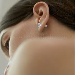 40 шт. 4 стиля 303 нержавеющая сталь гайки для сережек&nbsp;STAS-HS0001-58P