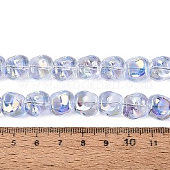 Galvanisieren transparente Glasperlen Stränge&nbsp;EGLA-N057-02A-01