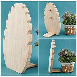 Présentoirs à bijoux en bois de pin&nbsp;NDIS-WH0006-04