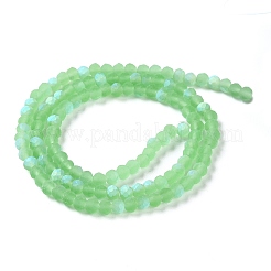 Abalorios de vidrio jade de imitación hebras&nbsp;EGLA-A034-T3mm-MB09