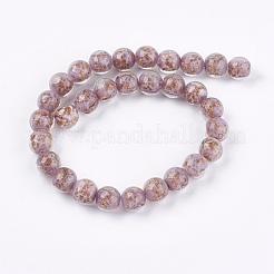 Бусины ручной работы бусины золотого песка&nbsp;LAMP-K029-08F