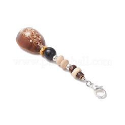 Décorations pendentifs en noix de coco naturelle&nbsp;HJEW-JM03227-01