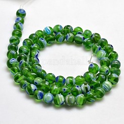 Runden Millefiori Glasperlen Stränge&nbsp;LK-P001-09