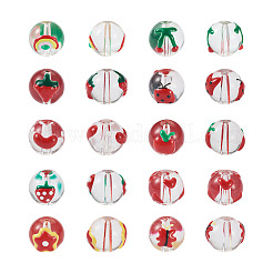 20 шт. 10 прозрачных стеклянных эмалевых бусины GLAA-KS0001-08