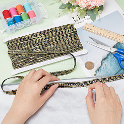 13.5 м металлизированная кружевная отделка&nbsp;SRIB-WH0011-096