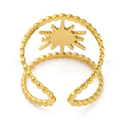 Открытые манжеты из нержавеющей стали золотистого цвета 304&nbsp;LS-RJEW-K261-06G-01