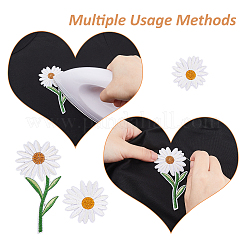 24 шт. 4 стиля вышитая тканевая нашивка с изображением ромашки и подсолнуха PATC-FH0001-17