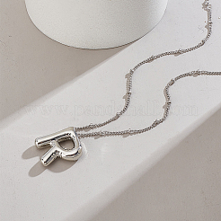 1 шт. латунная цепочка с подвесками в виде букв из сплава NJEW-LP0001-41R-P