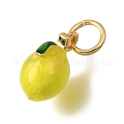 Pendentifs d'émail en laiton &nbsp;KK-G605-13G-01