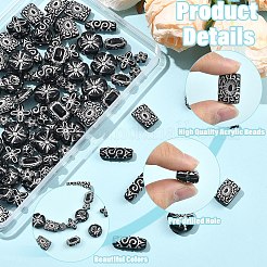 120шт 8 стиля непрозрачные акриловые бусины&nbsp;MACR-YW0004-69