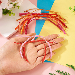 30шт 10 стиля регулируемый вощеный полиэстеровый шнур для изготовления браслета&nbsp;AJEW-TAC00051