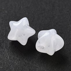 アクリルビーズ  スター  天然石風  ホワイト  11x11x10mm  穴：2mm  1020個/ 500g&nbsp;OACR-U005-04G