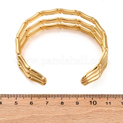 女性用304ステンレススチールカフバングル  竹  7/8インチ（2.15cm）  内径：2-1/4インチ（5.65cm）&nbsp;BJEW-P347-02A