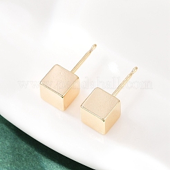 Латунные серьги-гвоздики для женщин EJEW-G441-05C-G