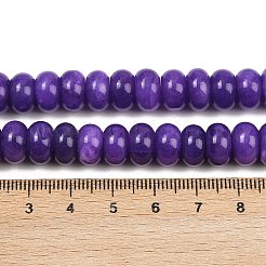 Окрашенные природные белый нефрит бисер пряди G-G107-A24-01