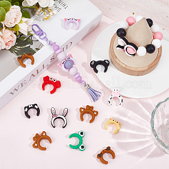 20шт 10 стиля мультяшные животные силиконовые бусины&nbsp;SIL-SC0002-93