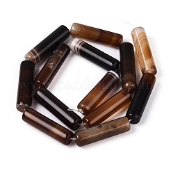 Окрашенные натуральные полосатые агатовые бусы&nbsp;G-T144-30A-03