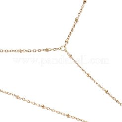 Браслеты на ногу из нержавеющей стали 304 с цепочкой-сателлитом для женщин AJEW-AN00662-01