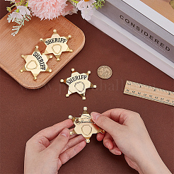 4 шт. Звезда из сплава со словом «шериф»&nbsp;JEWB-FG0001-52B