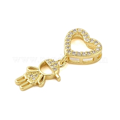 Покрытие стойки латунь микропаве прозрачные подвески из кубического циркония&nbsp;KK-S380-35A-G