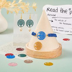 100 шт. двухцветные окрашенные спреем подвески-соединители из нержавеющей стали 430&nbsp;STAS-TA0002-54